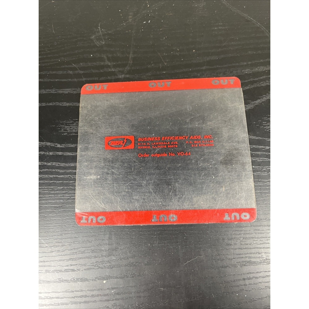 Business Efficiency Aids Inc Out Divider Order Outguide No. VO-64